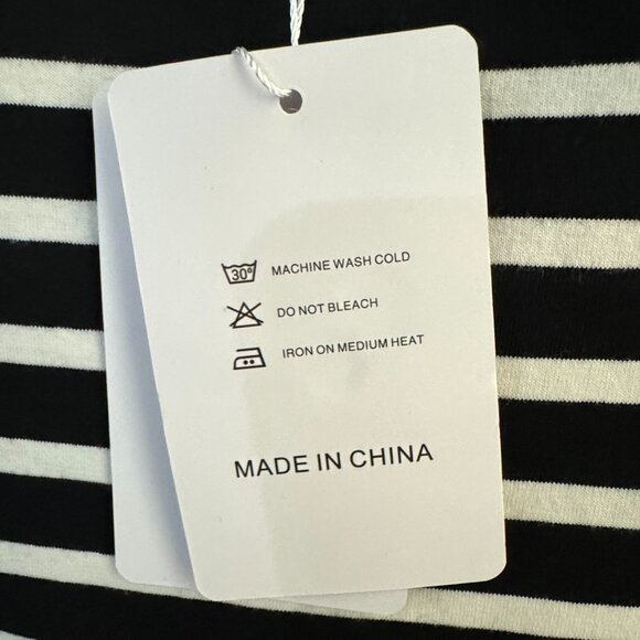 Alaster Queen Short Sleeved Black and White Striped Dress Size S NWT - Picture 4 of 8